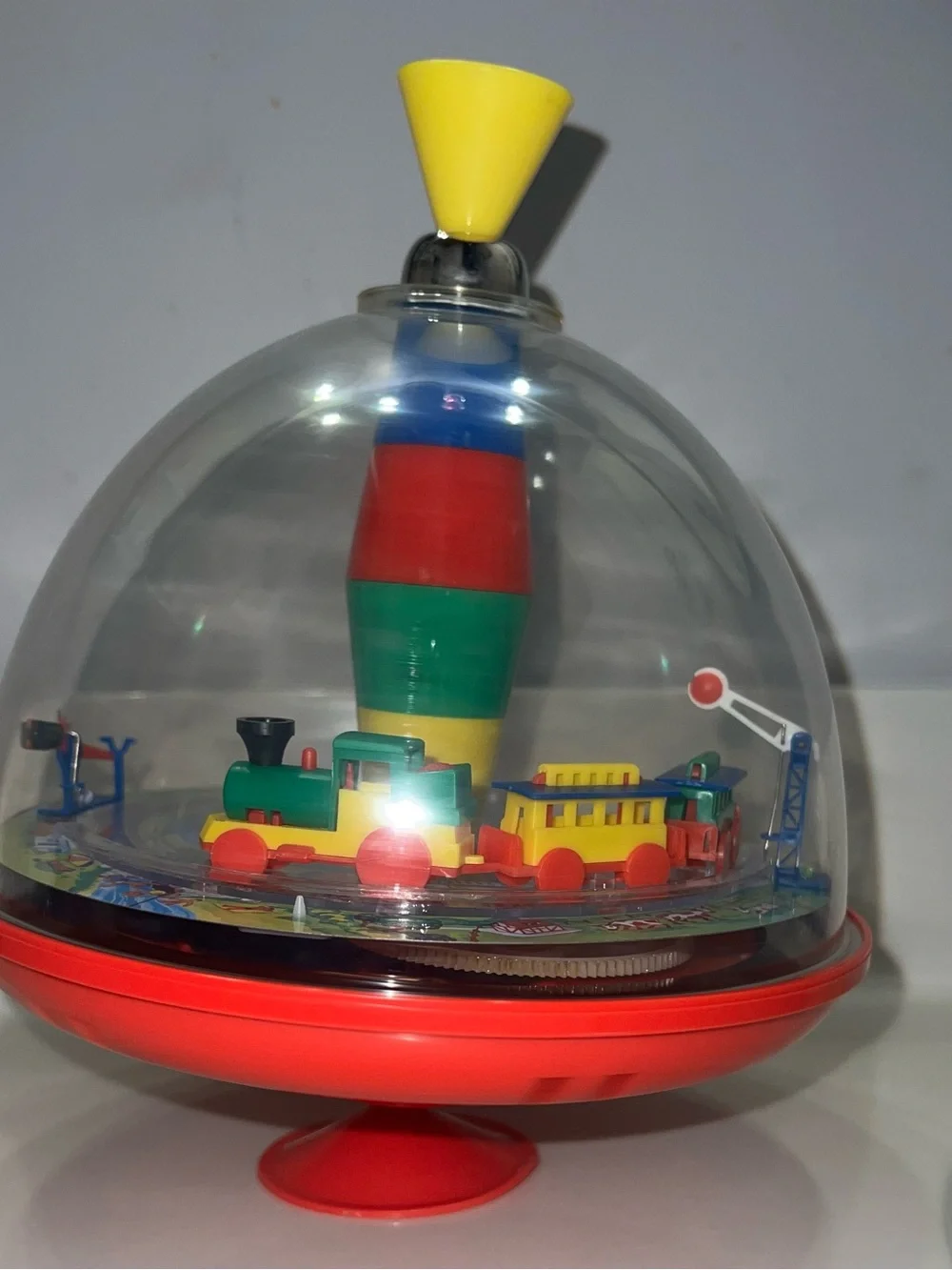 Schylling Toy Train By SIMM, With Panorama Spinning Top Railroad Train w/ Sound